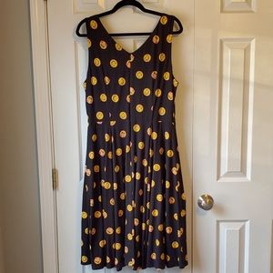 Eva Rose Emoji Dress A-line black yellow